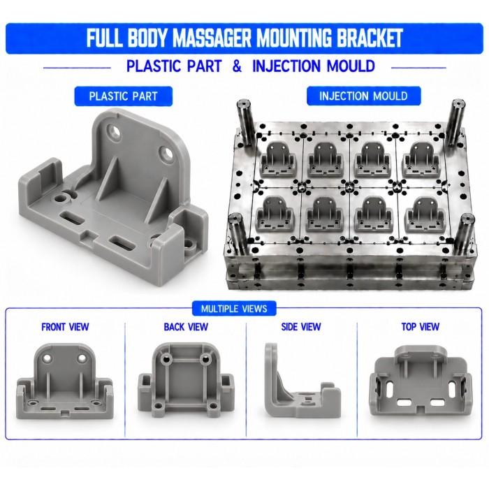 Full Body Massager Plastic Mounting Bracket Mould and Moulding Services