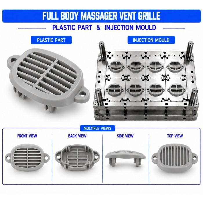 Full Body Massager Plastic Vent Grille Mould and Moulding Services