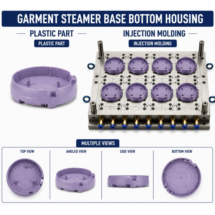 Garment Steamer Plastic Base Bottom Housing Mould and Moulding Service Garment Steamer Plastic Base Bottom Housing Mould and Moulding Service
