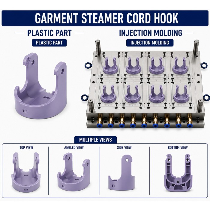 Garment Steamer Plastic Cord Hook Mould and Moulding Service