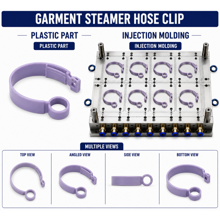 Garment Steamer Plastic Hose Clip Mould and Moulding Service
