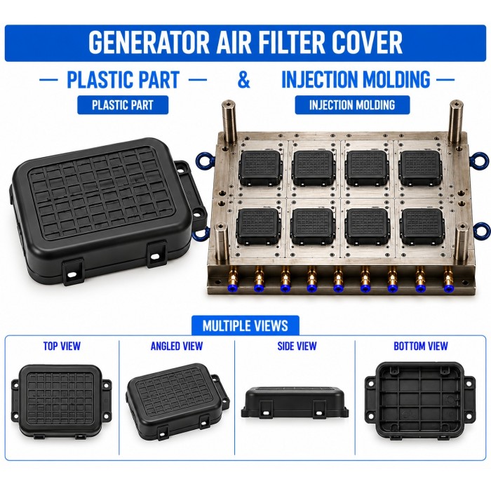 Generator Plastic Air Filter Cover Mould and Moulding Service