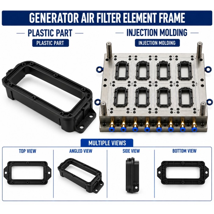 Generator Plastic Air Filter Element Frame Mould and Moulding Service