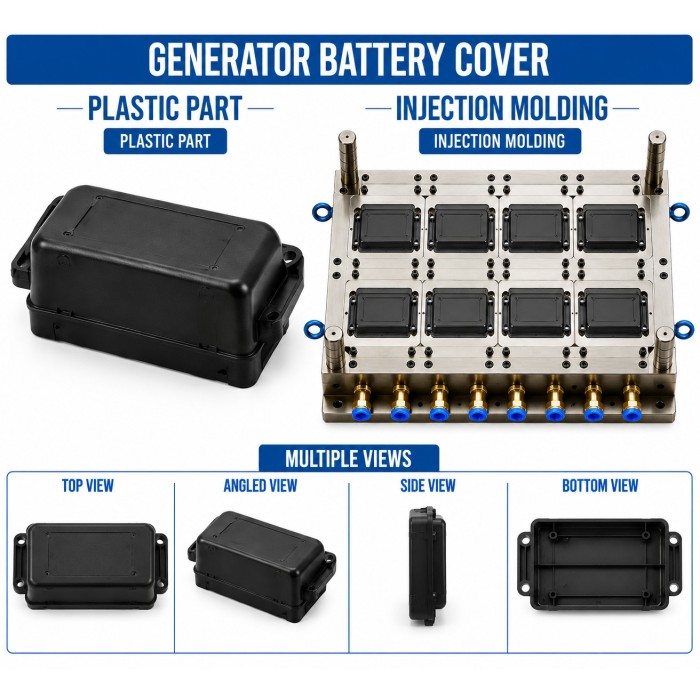 Generator Plastic Battery Cover Mould and Moulding Service