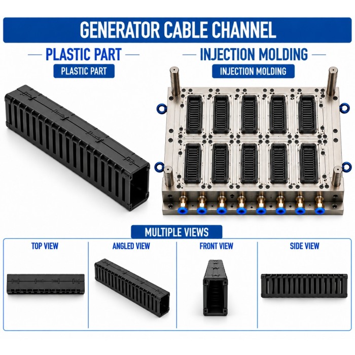 Generator Plastic Cable Channel Mould and Moulding Service