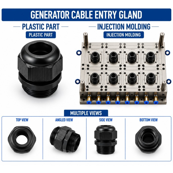 Generator Plastic Cable Entry Gland Mould and Moulding Service