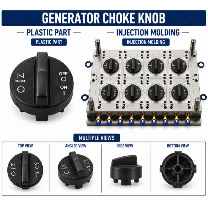 Generator Plastic Choke Knob Mould and Moulding Service
