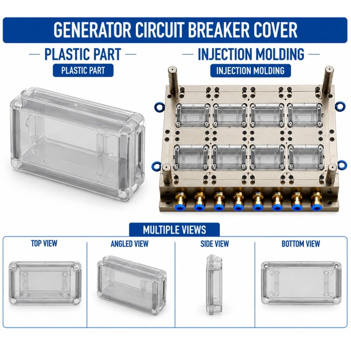 Generator Plastic Circuit Breaker Cover Mould and Moulding Service