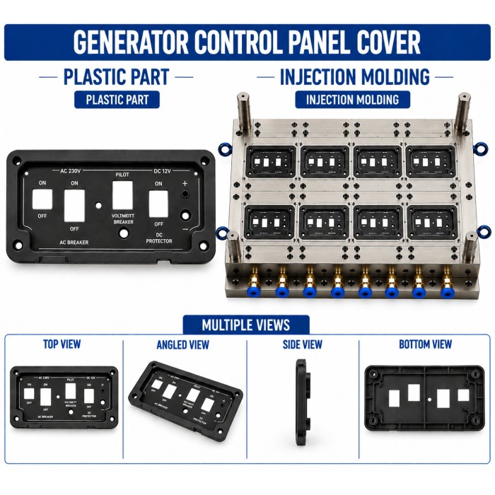 Generator Plastic Control Panel Cover Mould and Moulding Service