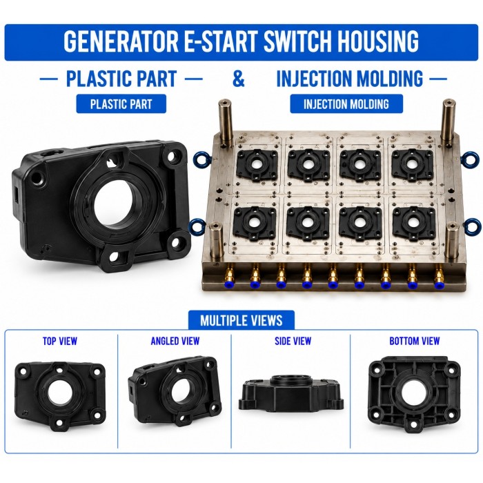 Generator Plastic E-Start Switch Housing Mould and Moulding Service
