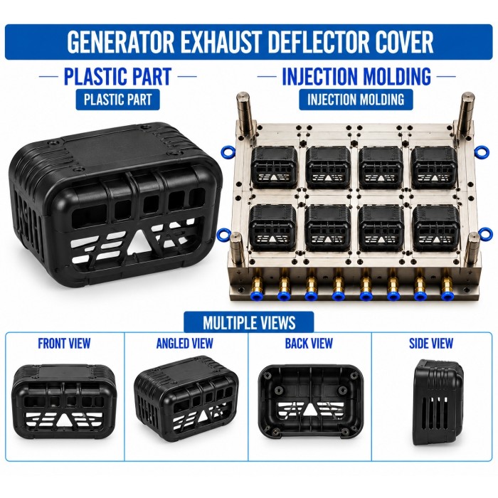 Generator Plastic Exhaust Deflector Cover Mould and Moulding Service