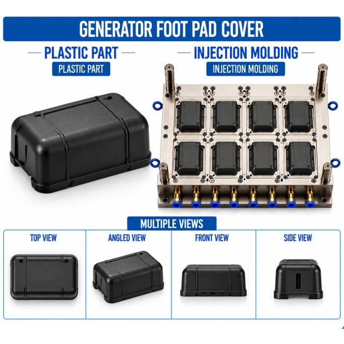 Generator Plastic Foot Pad Cover Mould and Moulding Service