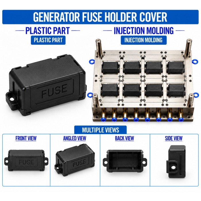 Generator Plastic Fuse Holder Cover Mould and Moulding Service