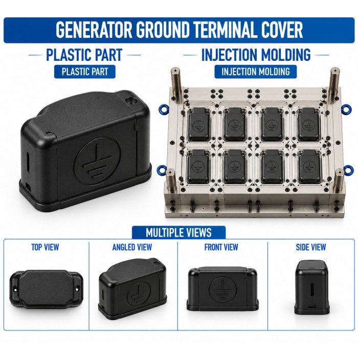 Generator Plastic Ground Terminal Cover Mould and Moulding Service