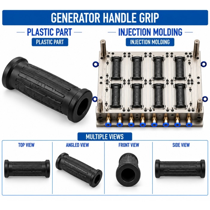 Generator Plastic Handle Grip Mould and Moulding Service