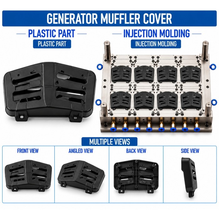 Generator Plastic Muffler Cover Mould and Moulding Service