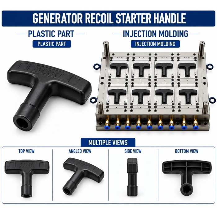 Generator Plastic Recoil Starter Handle Mould and Moulding Service
