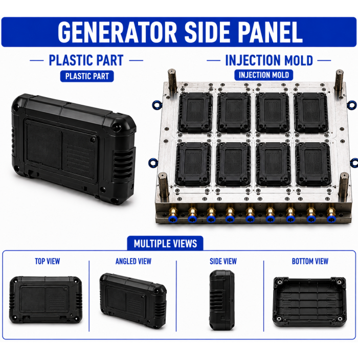 Generator Plastic Side Panel Mould and Moulding Service