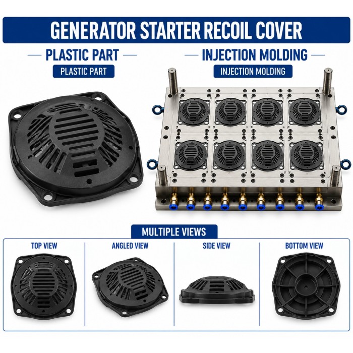 Generator Plastic Starter Recoil Cover Mould and Moulding Service