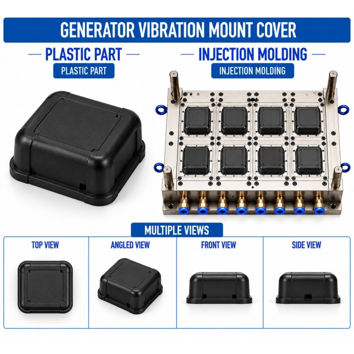 Generator Plastic Vibration Mount Cover Mould and Moulding Service