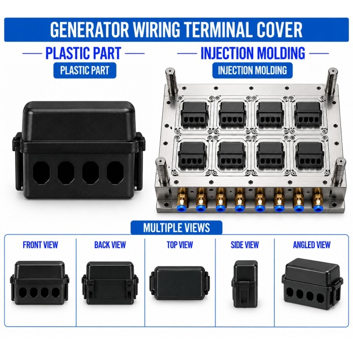 Generator Plastic Wiring Terminal Cover Mould and Moulding Service