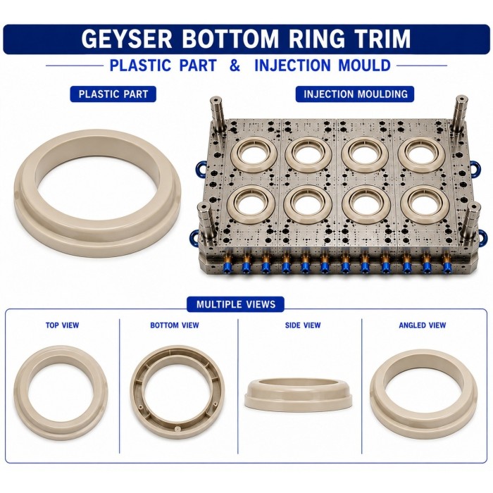 Geyser Plastic Bottom Ring Trim Mould and Moulding Service Geyser Plastic Bottom Ring Trim Mould and Moulding Service