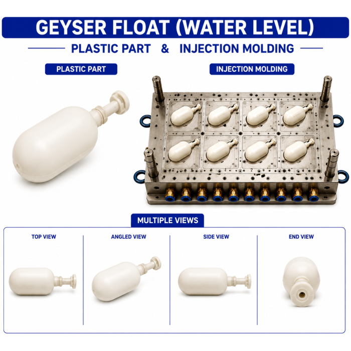 Geyser Plastic Float Mould and Moulding Service