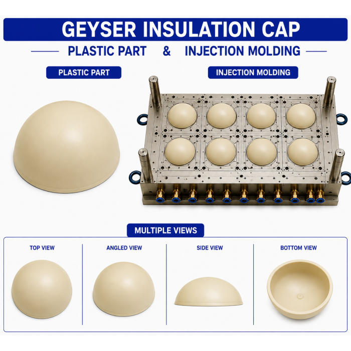 Geyser Plastic Insulation Cap Mould and Moulding Service