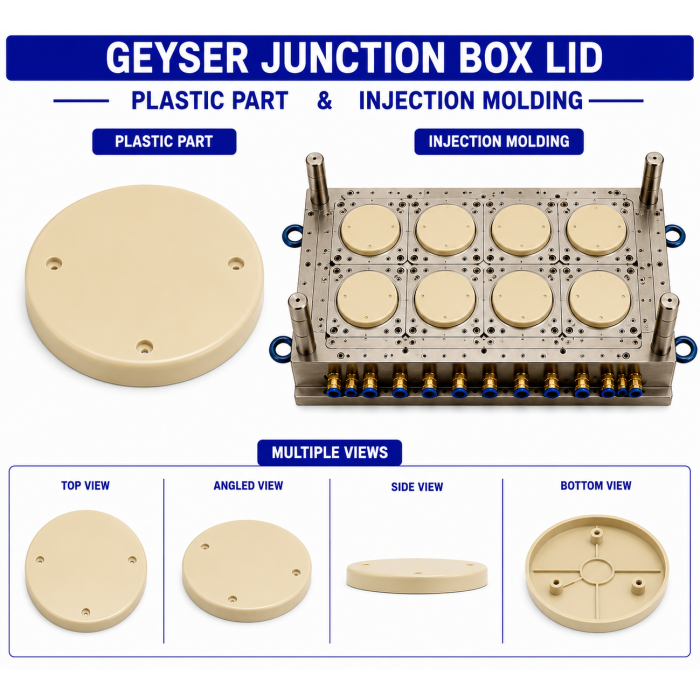 Geyser Plastic Junction Box Lid Mould and Moulding Service