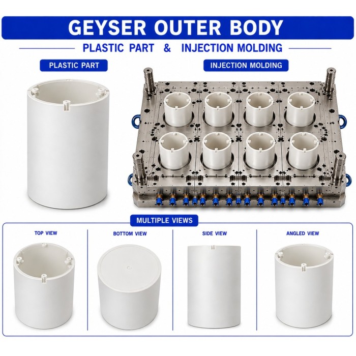 Geyser Plastic Outer Body Mould and Moulding Service Geyser Plastic Outer Body Mould and Moulding Service