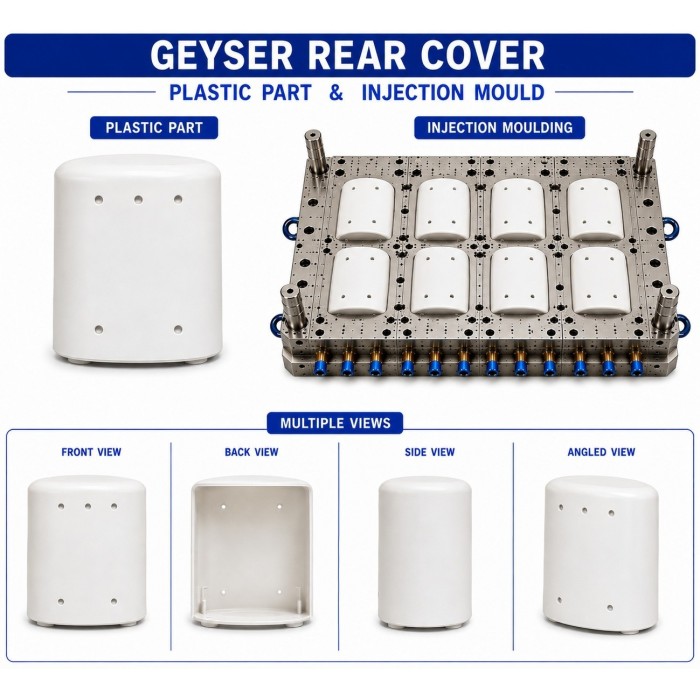 Geyser Plastic Rear Cover Mould and Moulding Service Geyser Plastic Rear Cover Mould and Moulding Service