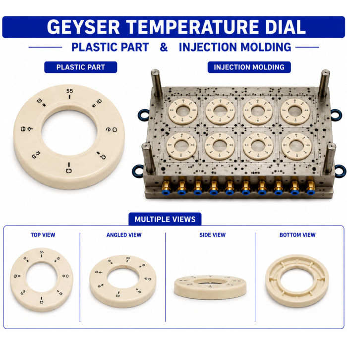 Geyser Plastic Temperature Dial Mould and Moulding Service