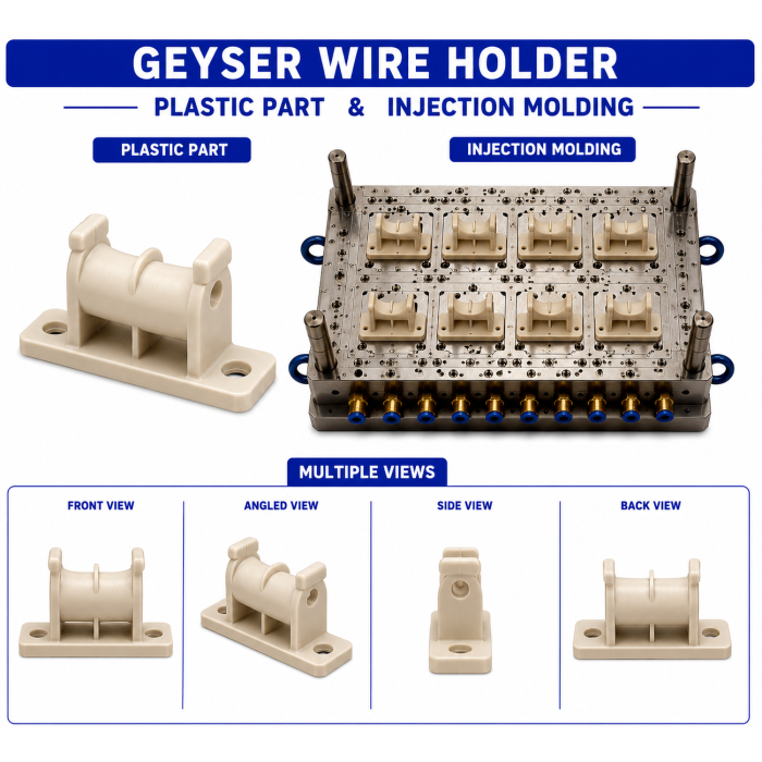 Geyser Plastic Wire Holder Mould and Moulding Service