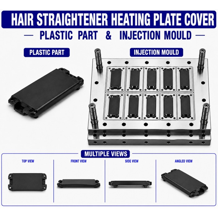 Hair Straightener Plastic Heating Plate Cover Mould and Moulding Service