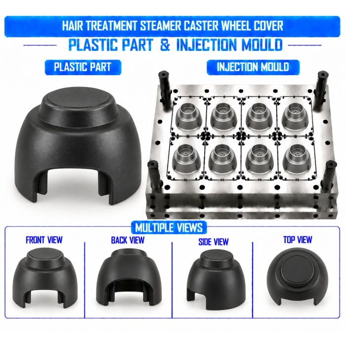 Hair Treatment Steamer Plastic Caster Wheel Cover Mould and Moulding Service
