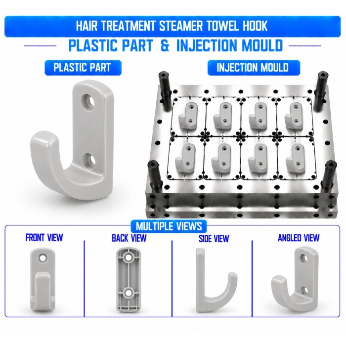 Hair Treatment Steamer Plastic Towel Hook Mould and Moulding Service