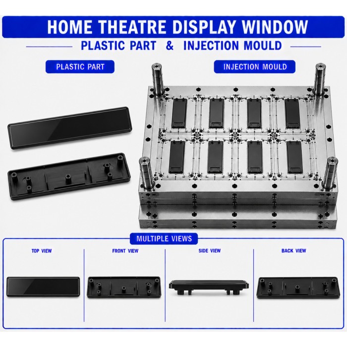 Home Theater Plastic Display Window Mould and Moulding Service