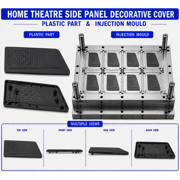 Home Theater Plastic Side Panel Decorative Cover Mould and Moulding Service