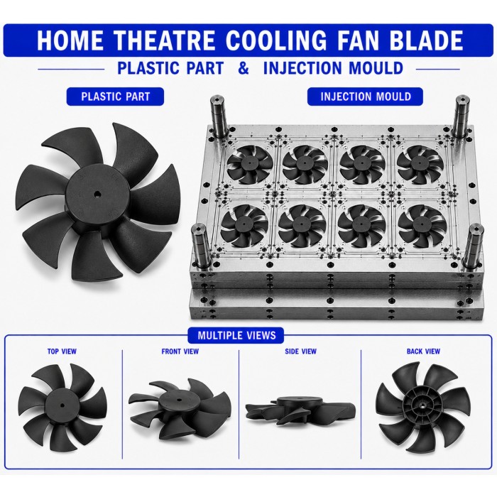 Home Theatre Plastic Cooling Fan Mould and Moulding Service Home Theatre Plastic Cooling Fan Mould and Moulding Service