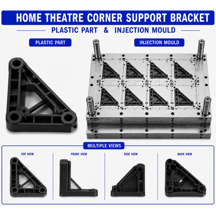 Home Theatre Plastic Corner Support Bracket Mould and Moulding Service Home Theatre Plastic Corner Support Bracket Mould and Moulding Service