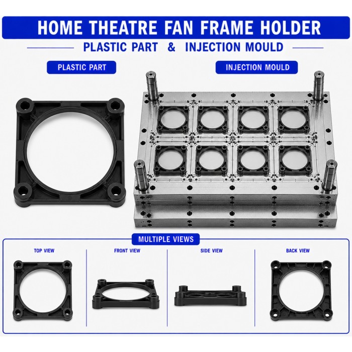 Home Theatre Plastic Fan Frame Holder Mould and Moulding Service