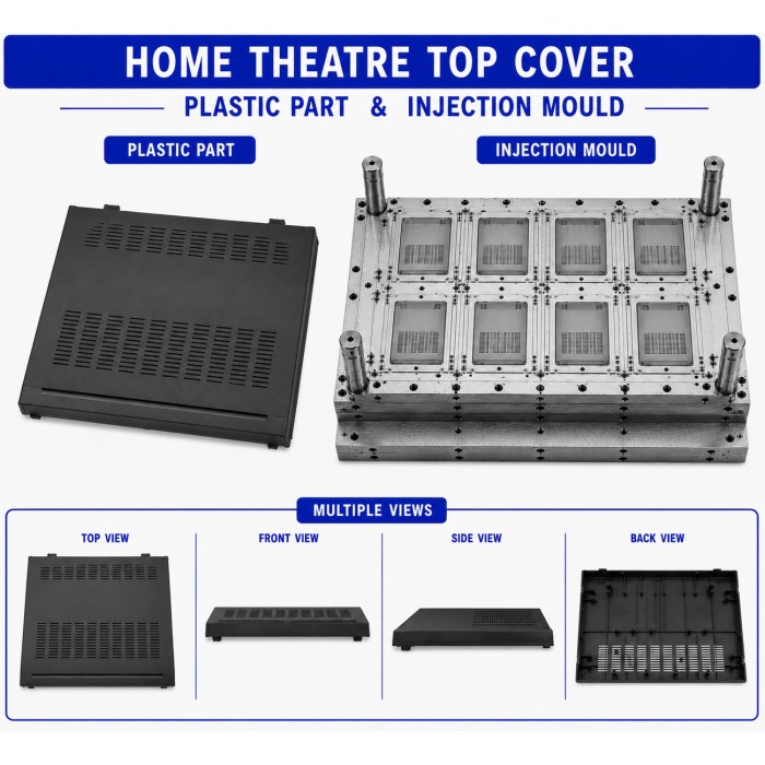Home Theatre Plastic Top Cover Mould and Moulding Service