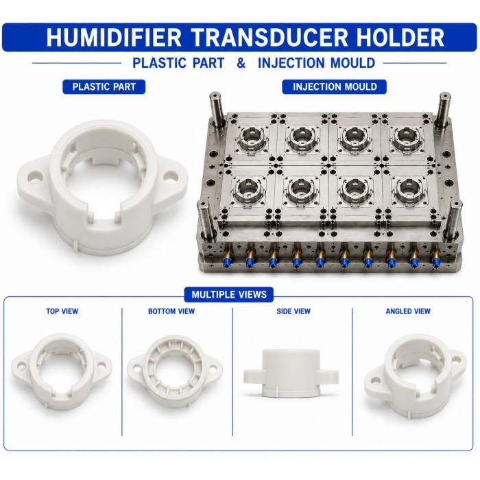 Humidifier Plastic Transducer Holder Mould and Moulding Service Humidifier Plastic Transducer Holder Mould and Moulding Service