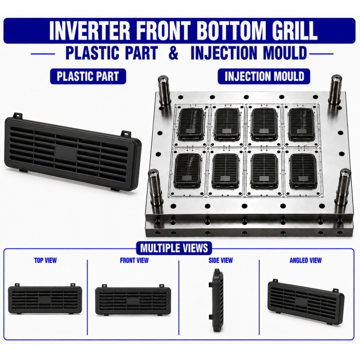 Inverter Plastic Front Bottom Grill Mould and Moulding Service
