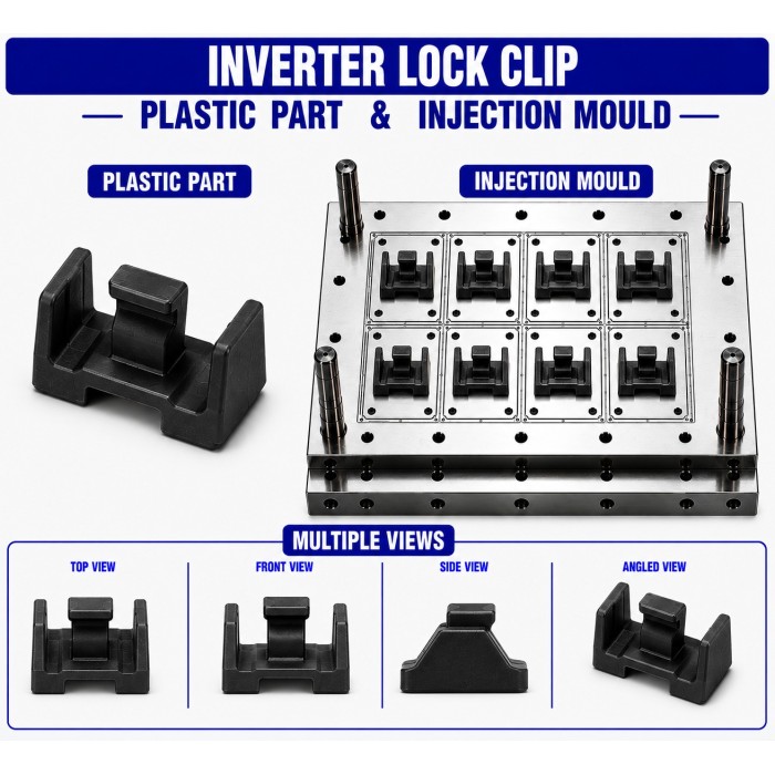 Inverter Plastic Lock Clip Mould and Moulding Service