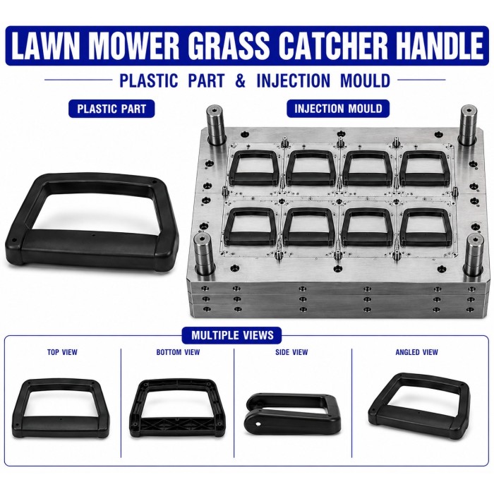 Lawn Mower Plastic Grass Catcher Handle Mould and Moulding Services