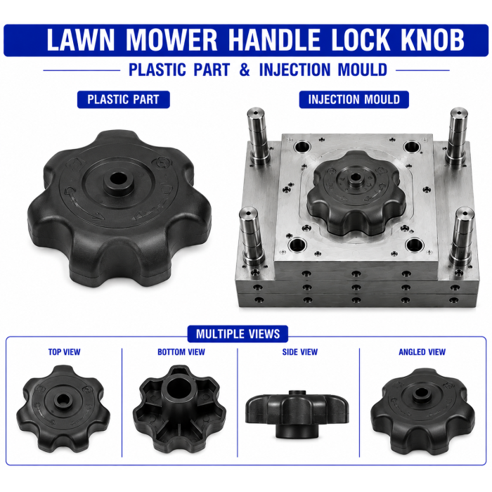 Lawn Mower Plastic Handle Lock Knob Mould and Moulding Services Lawn Mower Plastic Handle Lock Knob Mould and Moulding Services