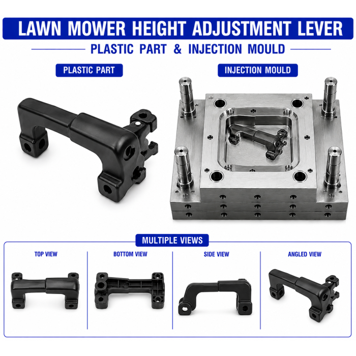 Lawn Mower Plastic Height Adjustment Lever Mould and Moulding Services Lawn Mower Plastic Height Adjustment Lever Mould and Moulding Services