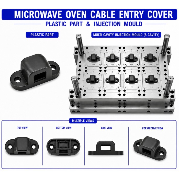 Microwave Oven Plastic Cable Entry Cover Mould and Moulding Services