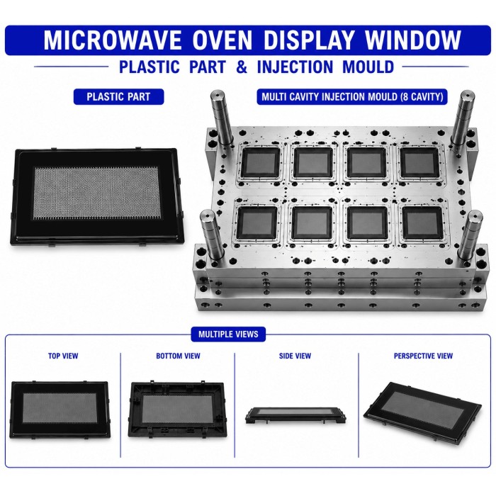 Microwave Oven Plastic Display Window Mould and Moulding Services Microwave Oven Plastic Display Window Mould and Moulding Services